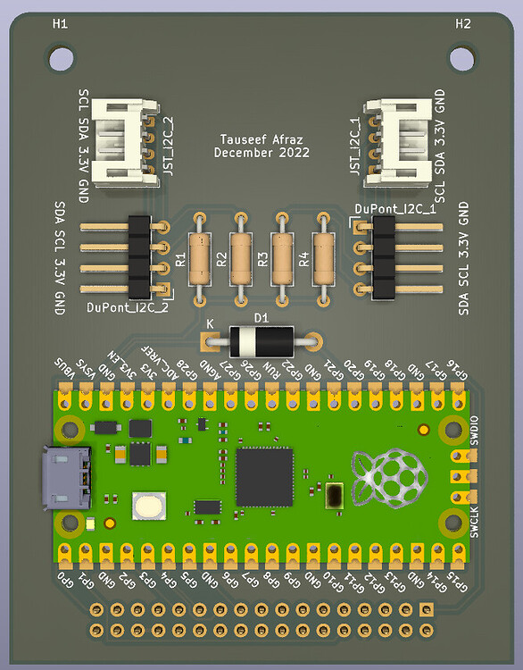 Pico to Rio I2C Bridge PCB version 2